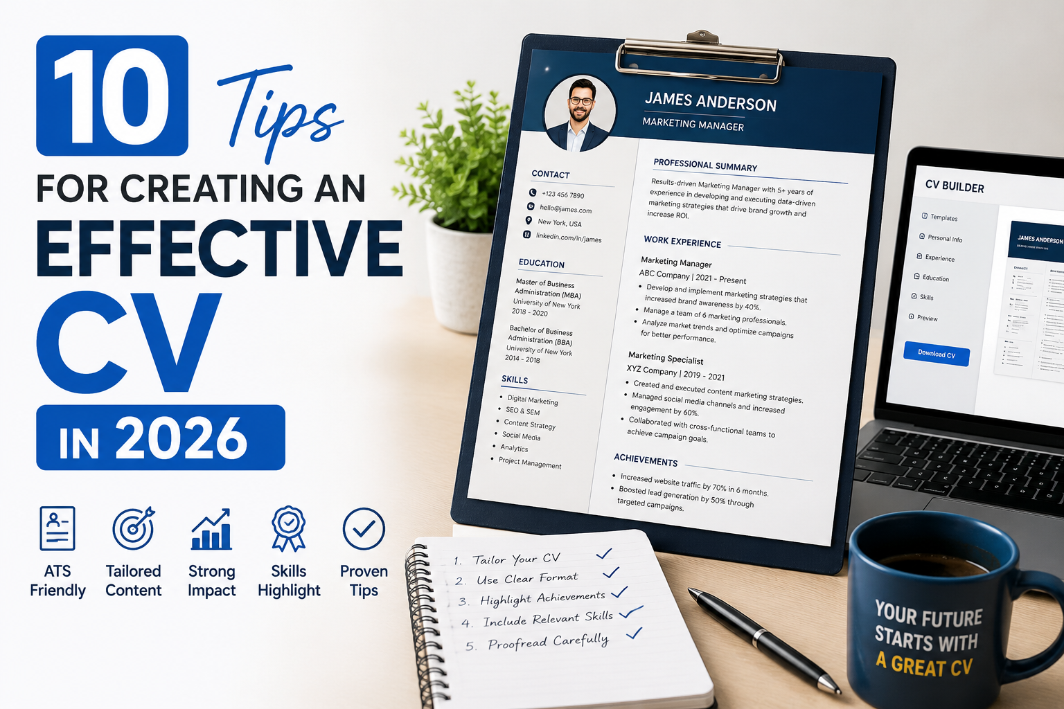 10 Tips for Creating an Effective CV in 2026 | CV Builder